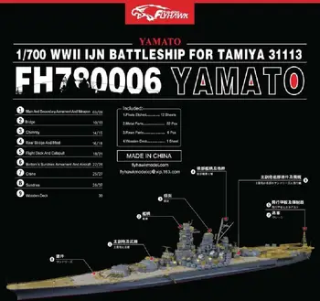 Flyhawk 780006 1/700 IJN Yamato pre Tamiya najvyššej kvality