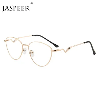 JASPEER Trendy Mačka Okuliare Ženy Značky Dizajnér Retro Transparentné Šošovky dioptrické Okuliare Optické Predpis Rám Módne Okuliare