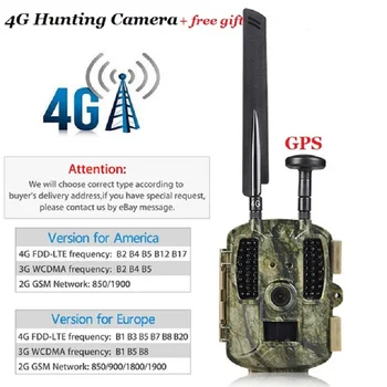 Lov Fotoaparát, GPS 4G Scout Guard Hunter Night Vision Camera Chasse Infračervené Hra Wild Chodník Foto Pasce Camara De Caza Chasse