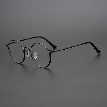 Ľahký Vintage Kolo Titánové Okuliare Rámy pre Mužov, Ženy Predpis Krátkozrakosť, Optické Okuliare 2021 Unisex Retro Okuliare