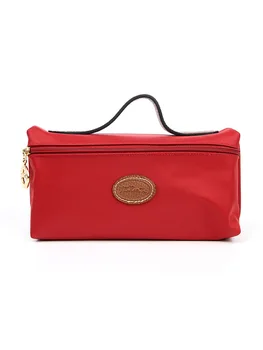 Boutique Longxiang taška tlačidlo rúž kozmetická taška dlho wash bag nylon vodotesný zips skladovanie taška
