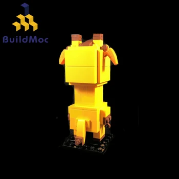 BuildMoc BrickHeadz Pre LEGO40316 Žirafa Námestie Hlavu Veľkú Hlavu z Tlače Hračka Zber Stavebných Kit 112 Kus S006