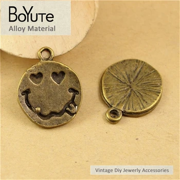 BoYuTe (60 Ks /lot) 16 Módne Antické Bronzové Pozlátené Zliatiny Zinku, Aby Tvár Diy Charms Prívesky pre Šperky, Takže Zistenia
