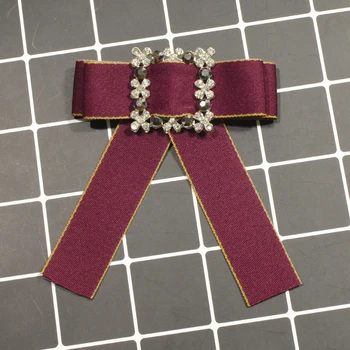 Kórejský Vintage Textílie Houndstooth Luk Brošňa Klopě Pin Kravata Páse s nástrojmi Brošne Šperky, Luxusné Broche Darčeky pre Ženy Príslušenstvo