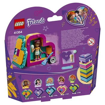 LEGO Friends Andrea Srdce Šperky Box Andrea 41354 Stavebných Kit (84 Ks/set) Stavebné Bloky DIY Vzdelávacie Deti Darčeky