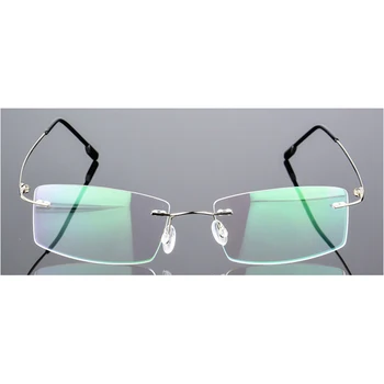 Ultra-ľahkých Kovov bez obrúčok Okuliare Muži Ženy Multi Color Flexiable Zrkadlo Optické Rám Predpis Skladacie Okuliare A1