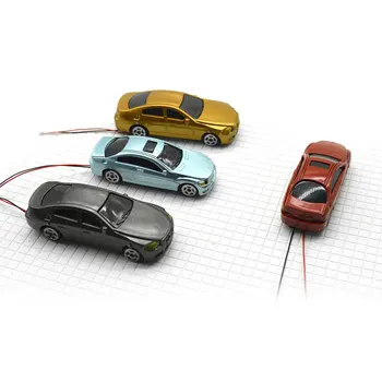 Teraysun 50pcs nový štýl 1:100 mini zmenšený model auta plastové hračky model auto s LED svetlom