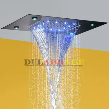 Moderný Dážď A Vodopád Sprcha Hlavu 100V~240V Striedavý Prúd Farebné LED Kúpeľňa Top Sprcha Set L-50X36P