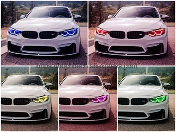 HochiTech WIFI RGB Multi-farebný Koncept M4 Kultový Štýl LED Angel Eye Držiak pre BMW M3 F80 M4 F82 auto styling