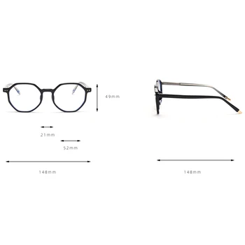 Peekaboo TR90 polygonálnym okuliare pre ženy retro kórejský štýl optické okuliare, rám mužov transparentné darčeky na nový rok jasný objektív
