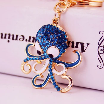 Doprava zadarmo oko-lov šperky malé chobotnice auto keychain octopus morských zvierat batoh prívesok cestovné keychain