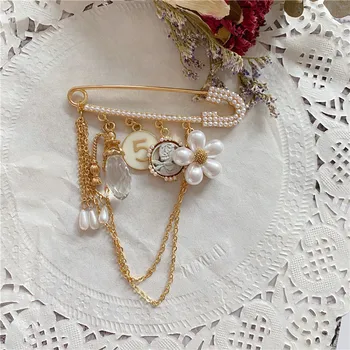 Pani crystal pearl brošňa šperky, luxusné brošňa pre ženy, vianočné darčeky, doplnky